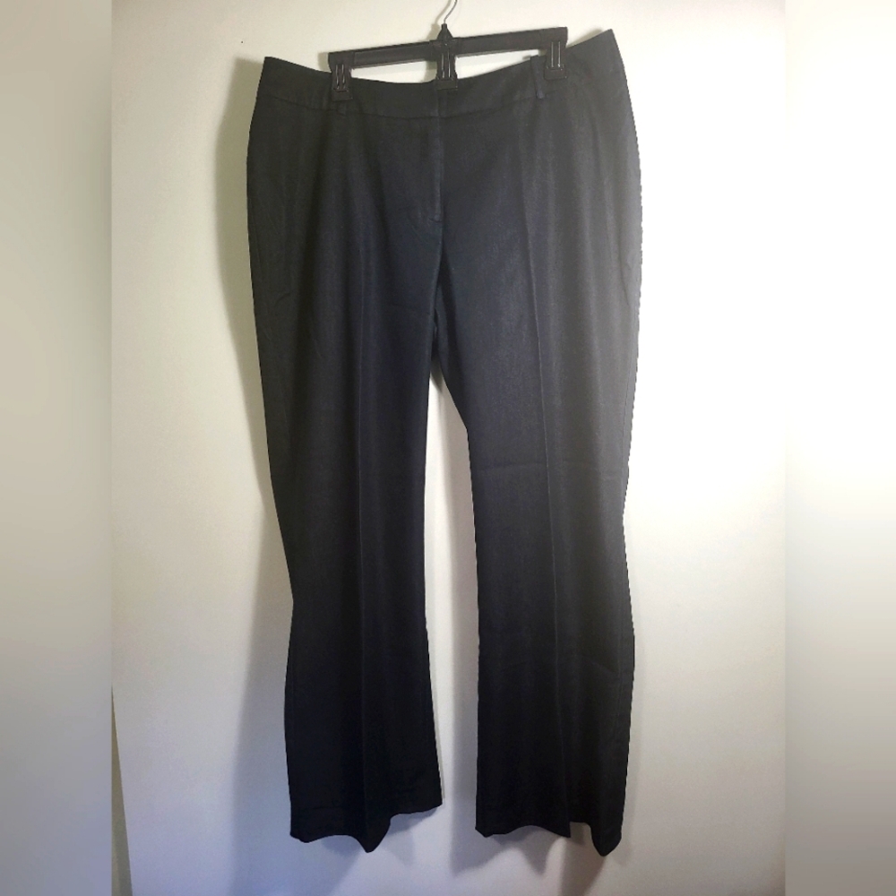 Worthington black flared leg dress slacks women's 14 #2531